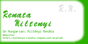 renata miltenyi business card